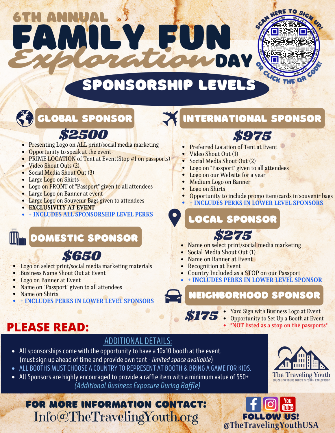2025 One Page Sponsorship Levels